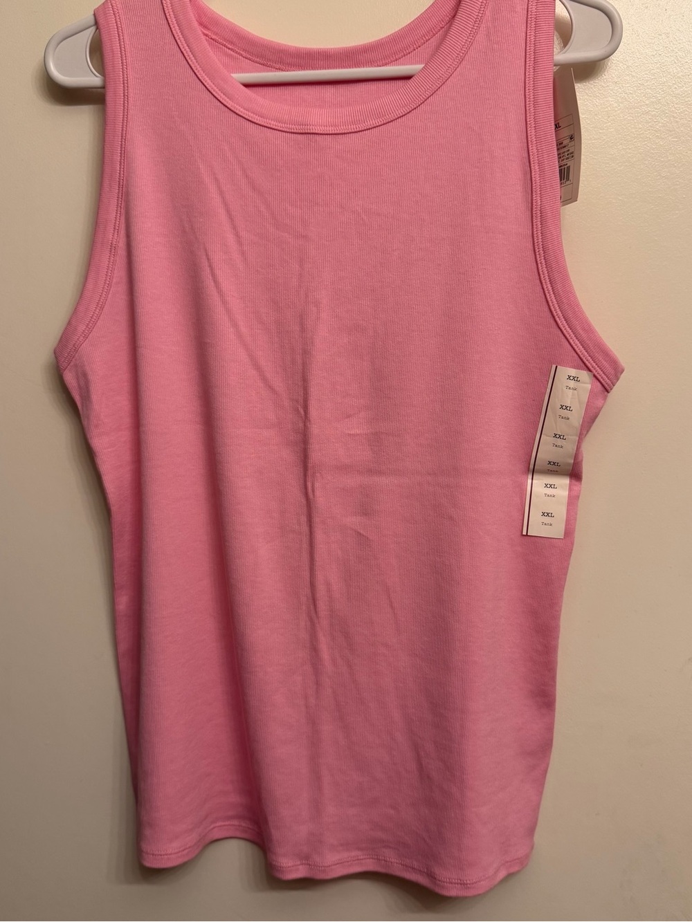 a new day Pink Ribbed Crewneck Tank